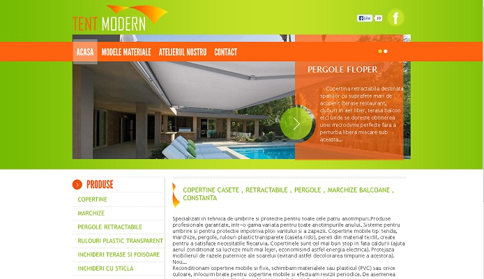 Tentmodern - site de prezentare